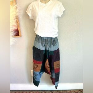 IndieGlam Cotton Patchwork Harem Pants